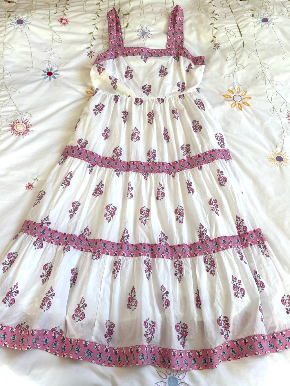 J.Crew Midi Sundress with Pink Floral Print